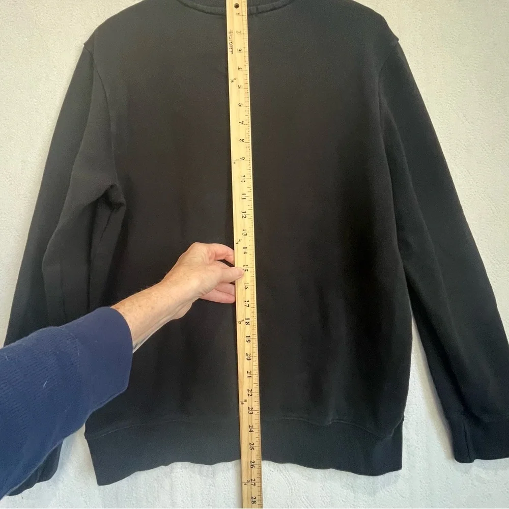 True Religion Arch Logo Black Crew Neck Sweatshirt Sz Small Unisex